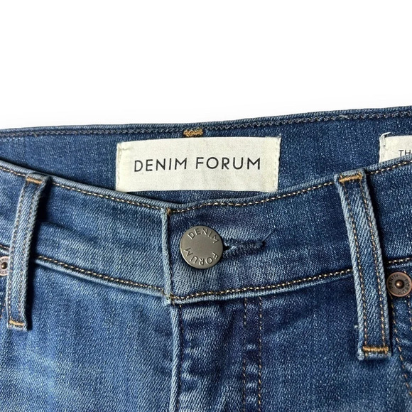 Denim Forum The Nico Mid Rise Skinny Crop in Medium Lagoon  26 - Picture 10 of 12